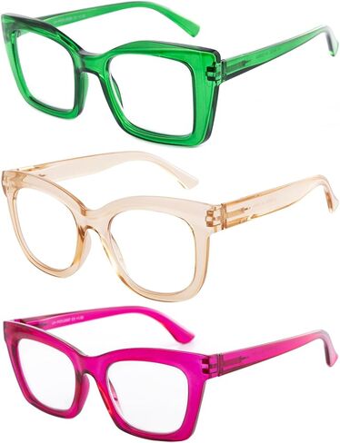 Oversized Reading Glasses for Women Men Fashion Computer Readers Spring Hinge Eyeglasses in Saudi Arabia