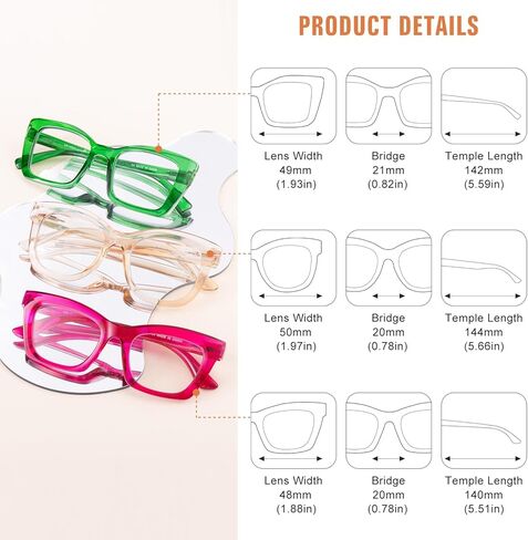 Oversized Reading Glasses for Women Men Fashion Computer Readers Spring Hinge Eyeglasses in Saudi Arabia