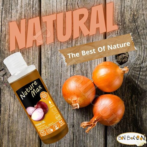 Nature Max Onion Oil Natural Undiluted Pure Oils Cold Pressed Premium For Cooking & Hair & Skin No Additives Non Gmo Kosher Halal (1 Pack = 3.38 oz / 100 ml) زيت البصل حلال in Kuwait