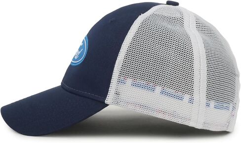 قبعة Ford Trucker للرجال - قبعة بيسبول ذات الشعار الرسمي، مشبك خلفي شبكي، قابل للتعديل، أزرق داكن/أبيض in Kuwait