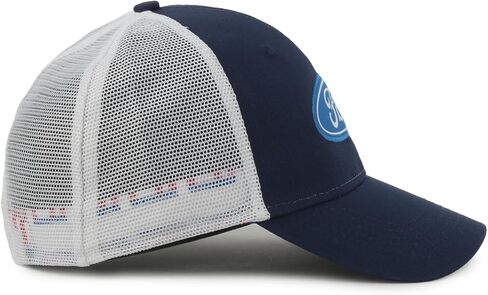 قبعة Ford Trucker للرجال - قبعة بيسبول ذات الشعار الرسمي، مشبك خلفي شبكي، قابل للتعديل، أزرق داكن/أبيض in Kuwait