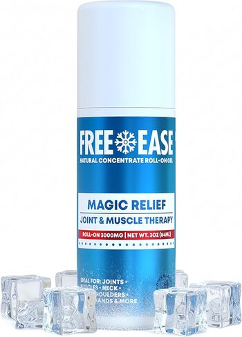 Free Ease Magic Relief Roller – Cooling Roll-On for Back, Neck, Shoulder & Knee – Supports Joint Flexibility and Muscle Comfort – Made in USA in Saudi Arabia