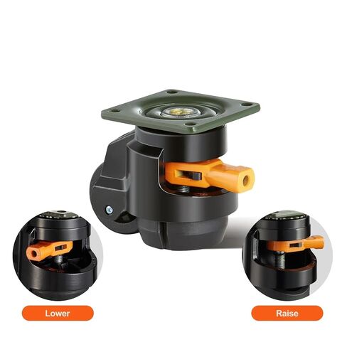 Leveling Casters Heavy Duty Swivel Caster Wheels with Handle Design Height Adjustable Feet 4Pcs(2.5in) in Saudi Arabia