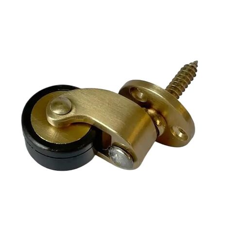 Heavy-Duty Brass Caster Wheels - M12 Screw Mount Swivel Rubber 4Pcs in Kuwait