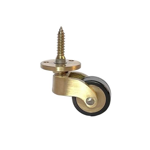 Heavy-Duty Brass Caster Wheels - M12 Screw Mount Swivel Rubber 4Pcs in Kuwait