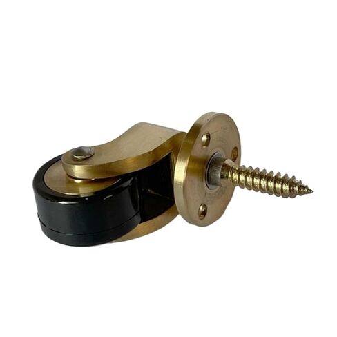 Heavy-Duty Brass Caster Wheels - M12 Screw Mount Swivel Rubber 4Pcs in Kuwait