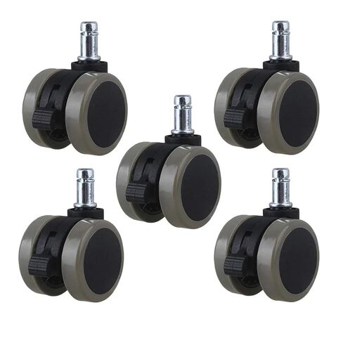 Chair Swivel Casters 2inch Furniture Wheels Grip Ring Stem with Brake 5Pcs in Kuwait