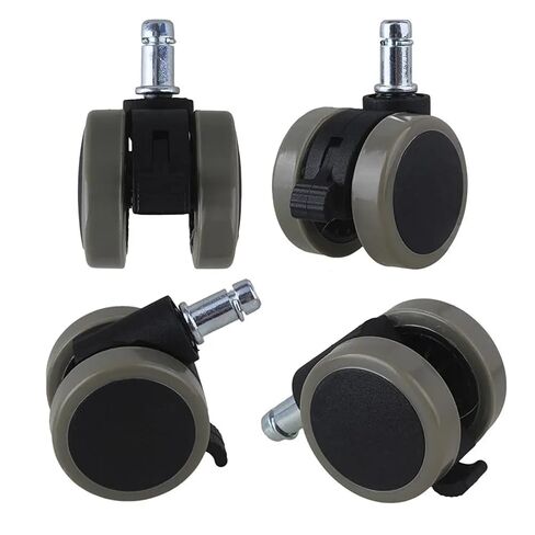 Chair Swivel Casters 2inch Furniture Wheels Grip Ring Stem with Brake 5Pcs in Kuwait