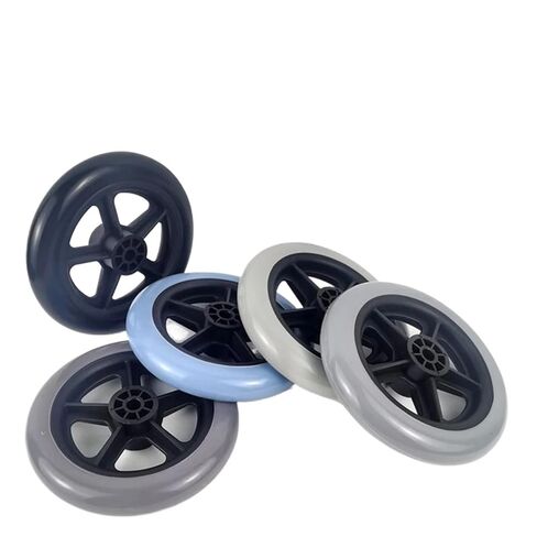 5Inch Wheelchair Front Castor Replacement Cart Wheels Solid Tire Wheel Accessories 1Pcs(03) in Kuwait