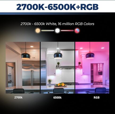 مصابيح إضاءة ذكية من Lightinginside مكافئة 60 وات، لمبة ذكية 800LM 9W WiFi متوافقة مع Alexa/Google Assistant، لمبة إضاءة ذكية A19 E26 لا تتطلب محورًا، 2.4 جيجا هرتز WiFi فقط، قطعتان in Kuwait