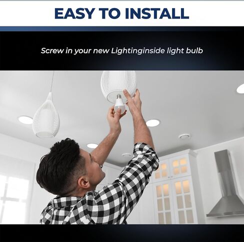 مصابيح إضاءة ذكية من Lightinginside مكافئة 60 وات، لمبة ذكية 800LM 9W WiFi متوافقة مع Alexa/Google Assistant، لمبة إضاءة ذكية A19 E26 لا تتطلب محورًا، 2.4 جيجا هرتز WiFi فقط، قطعتان in Kuwait