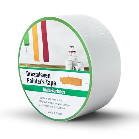 White Painter's Tape 2 Inch Wide x 60 Yards, White Washi Tapes Decorative, General Purpose White Masking Tape for Wall Painting, Labeling, DIY Projects & Craft in Kuwait