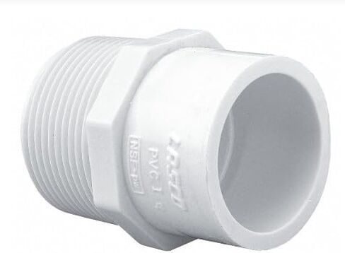 PVC Male Adapter Pipe Fitting – Schedule 40 Slip Socket x MNPT Connector – Heavy-Duty PVC Fitting for Plumbing, Water Lines, and Irrigation Systems (1" MNPT x 3/4" Sosket) in Kuwait