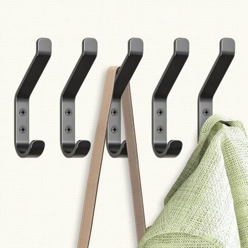 2Pcs Wall-Mounted Clothes Hooks, Made of Stainless Steel, Suitable for Hanging Towels, Hats, Backpacks, and Clothing; Ideal for Wardrobes. in Kuwait
