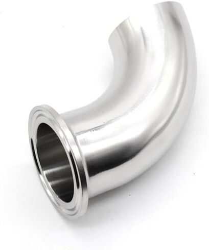 1pc 38mm 51mm Pipe OD Butt Weld x 1.5" 2" Tri Clamp SS304 Stainless Steel 90 Degree Elbow Pipe Fitting Home Brew Beer Wine(89mm x ferrule 106) Plumbing Fittings in Kuwait