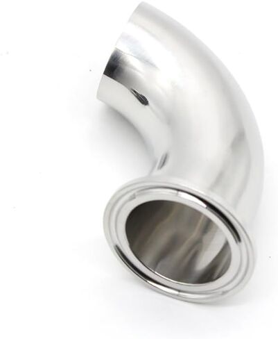 1pc 38mm 51mm Pipe OD Butt Weld x 1.5" 2" Tri Clamp SS304 Stainless Steel 90 Degree Elbow Pipe Fitting Home Brew Beer Wine(89mm x ferrule 106) Plumbing Fittings in Kuwait
