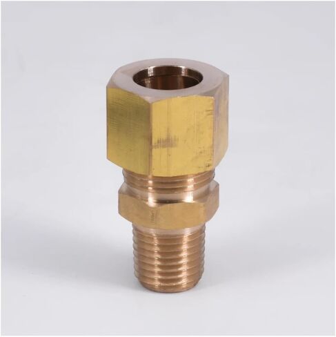 1/4" NPT Male Fit 1/2" OD Tube Compression Union Brass Pipe Fitting Connector Propane Water Gas Air Oil Fuel Hydaulic Pneumatic Plumbing Fittings in Kuwait