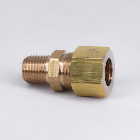 1/4" NPT Male Fit 1/2" OD Tube Compression Union Brass Pipe Fitting Connector Propane Water Gas Air Oil Fuel Hydaulic Pneumatic Plumbing Fittings in Kuwait
