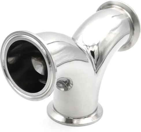 1.5 "2" ثلاثي المشبك تي Y نوع SS304/316L تركيب أنابيب الفولاذ المقاوم للصدأ مزدوج الكوع أنبوب OD 38 51 مللي متر البيرة (2 بوصة ، SS316L) تركيبات سباكة in Kuwait