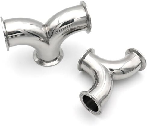 1.5 "2" ثلاثي المشبك تي Y نوع SS304/316L تركيب أنابيب الفولاذ المقاوم للصدأ مزدوج الكوع أنبوب OD 38 51 مللي متر البيرة (2 بوصة ، SS316L) تركيبات سباكة in Kuwait