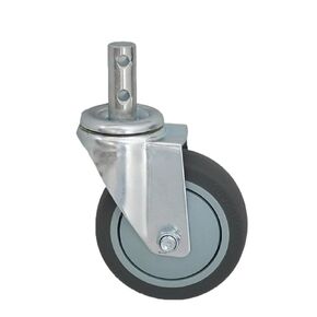 4 Inch Medium-Sized Round Tube Double Hole 18 * 50mm Rod Universal Caster Trolley Silent Wheel 1Pcs(Universal) in Kuwait