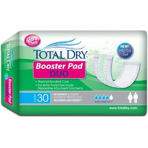 TotalDry Duo Booster Pads for Women & Men – FSA HSA Approved Incontinence Pads for Moderate Bladder Control Protection (30 count) – Maximum Absorbency Incontinence Pads for Women & Men in Kuwait