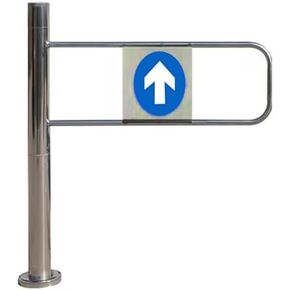 Stainless Steel 1 Way Swing Gate for Supermarkets 20 43" Wide Safety Barrier Left Hinged Revolving Doorway Security Gate (90x100cm 35x39in) in Kuwait