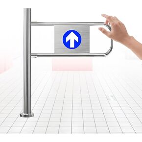 Automatic Rebound Safety Gate, 1-Way Swing Entrance Door, 90° Manual Open Pedestrian Gate for Supermarkets, Factories, Parks - Durable 90x100cm Aisle Barrier in Kuwait