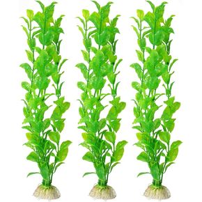 SunGrow Plastic Aquarium Plant Set, Resin Aquarium Decor, Tall Artificial Aquarium Fake Plants, Fish Tank Decorations for Tropical Fish, Plastic Plants for Goldfish, Fish Tank Accessories, 3 Pcs in Saudi Arabia