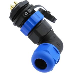 SP20 Angle Connector Waterproof 12Pin IP68 Cable Connector 90 Degree Elbow(3 pin) in Kuwait