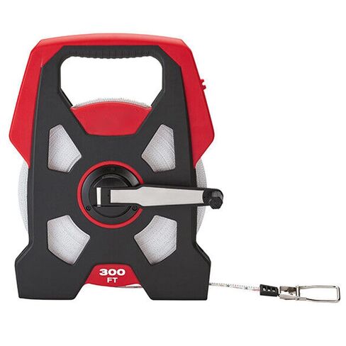 Tape Measure for Milwaukee 48-22-5230 300 ft. Open Reel Long Tape Measure, 3/8"" Nylon Steel Blade, red in Kuwait