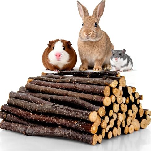 Sukh Natural Organic Apple Sticks - 250g Hamster Chew Toys Hams Rabbit Bunny Gerbil Guinea Pig Squirrel Chinchilla Animal Chew Toys Chew Sticks in Saudi Arabia