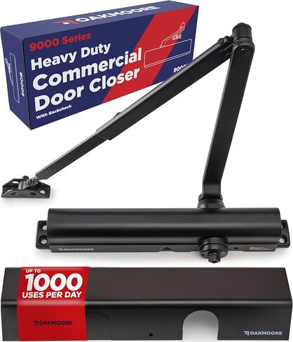 Heavy Duty Commercial Door Closer, ADA UL Grade 1 Listed Automatic Self Closing Door Hinges, Door Closers Commercial High Traffic, Auto Door Closer, Hydraulic Spring Soft Close (Silver) in Saudi Arabia