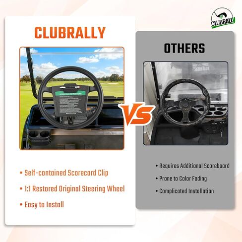 نمط المصنع لعجلة القيادة Club Car DS، عجلة قيادة عربة الجولف المضادة للانزلاق مقاس 13.77 بوصة تناسب سيارة Club DS، OEM #1016156/102518001/101621601 in Kuwait