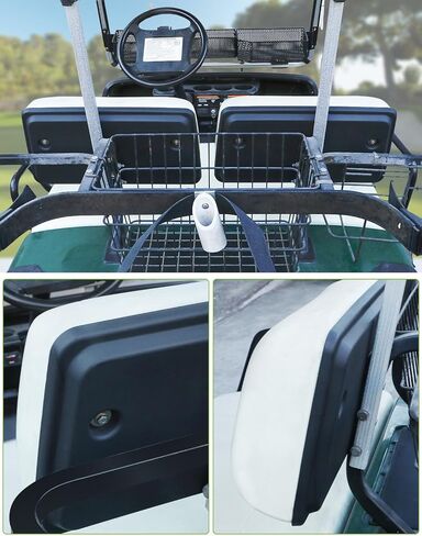 مجموعة غطاء غطاء المقعد الخلفي لعربة الجولف Yamaha G14 G16 G19 G20 G22، قطعتين باللون الأسود، سهلة التركيب in Kuwait