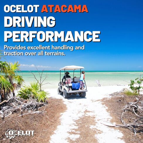 إطار عربة الجولف Ocelot Atacama 22x11-8 A/T - لجميع التضاريس، معتمد من وزارة النقل، هيكل من 4 طبقات، تشغيل سلس وقيادة هادئة، تصميم مداس للاستخدام على الطرق الوعرة/الوعرة in Kuwait