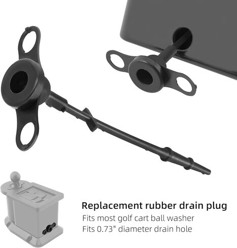 Roykaw Golf Cart Ball Washer Rubber Drain Plug Replacement, Fit for Most Golf Cart Ball Washer in Kuwait