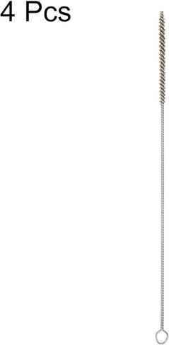 uxcell Pipe Cleaner Brush 6 mm Wire Pipe Cleaner Bore Brush Cleaning Stainless Steel Handle for Tubes Brass 4 Pcs in Kuwait