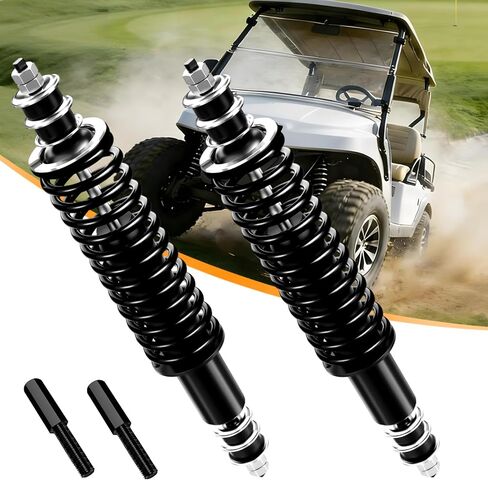 EZGO TXT Golf Cart Front & Rear Coil Spring Shock Absorbers, Heavy Duty Coil-Over Shock for TXT/Medalist 1994-UP Gas & Electric, Replaces OEM#70928-G01,76418-G01,70630-G01,Includes Extenders in Saudi Arabia