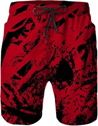 Mens Swim Trunks with Mesh Lining,Quick Dry Swimsuit Board Shorts Beach Pants Swimwear Bathing Suits in Kuwait