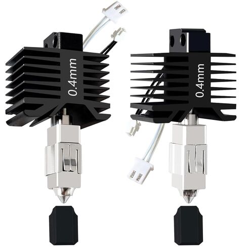 HzdaDeve Upgraded 2PK 0.4MM X1C/X1/X1E Hotend Hot End Full Assembly Print Head Hardened Steel Nozzle Extruder Ceramic Heater Cartridge Rod Thermistor Kit Replacement for Bambu Lab X1 Combo Series in Kuwait