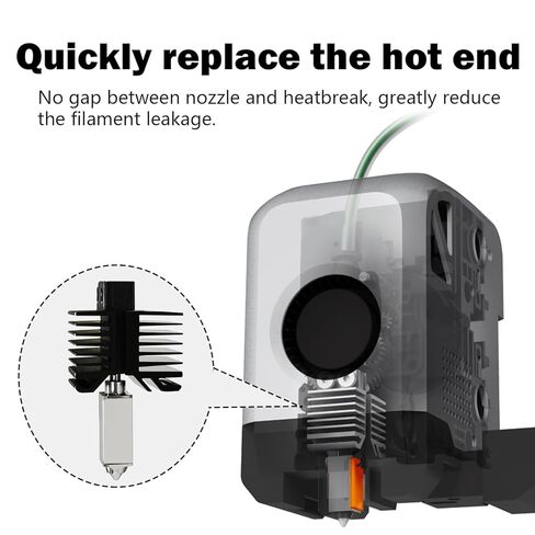 HzdaDeve Upgraded 2PK 0.4MM X1C/X1/X1E Hotend Hot End Full Assembly Print Head Hardened Steel Nozzle Extruder Ceramic Heater Cartridge Rod Thermistor Kit Replacement for Bambu Lab X1 Combo Series in Kuwait