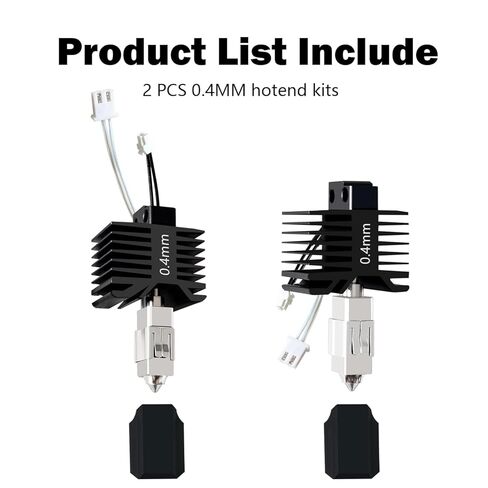 HzdaDeve Upgraded 2PK 0.4MM X1C/X1/X1E Hotend Hot End Full Assembly Print Head Hardened Steel Nozzle Extruder Ceramic Heater Cartridge Rod Thermistor Kit Replacement for Bambu Lab X1 Combo Series in Kuwait