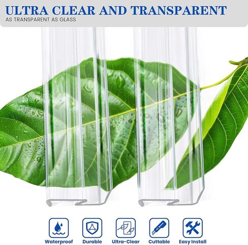 Bathroom Framless Shower Glass Door Bottom Seal Strip, 2PCS 36 Inch Long PVC Clear Seal Strips for 1/4"(6MM) Glass Door, to Stop Water Leakage in Kuwait