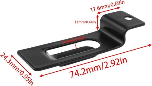 Lovelysp 10PCS Black Metal Hooks Wall Plate Hooks Batten Wall Accessories 74×24mm/2.91×0.94inch Suitable for Picture Frame Display Painting Photography Retail Stores etc in Kuwait