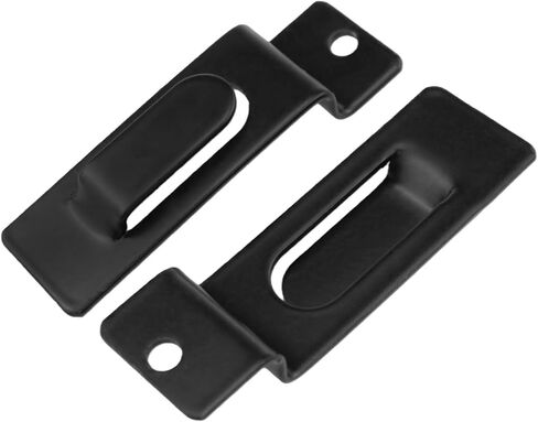 Lovelysp 10PCS Black Metal Hooks Wall Plate Hooks Batten Wall Accessories 74×24mm/2.91×0.94inch Suitable for Picture Frame Display Painting Photography Retail Stores etc in Kuwait