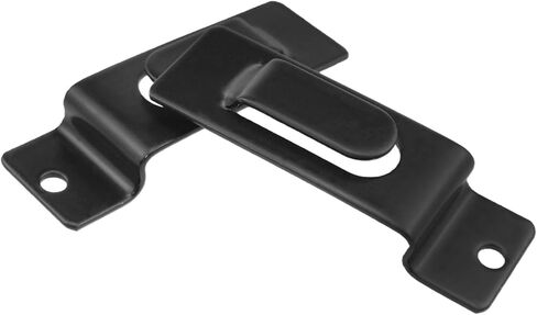 Lovelysp 10PCS Black Metal Hooks Wall Plate Hooks Batten Wall Accessories 74×24mm/2.91×0.94inch Suitable for Picture Frame Display Painting Photography Retail Stores etc in Kuwait