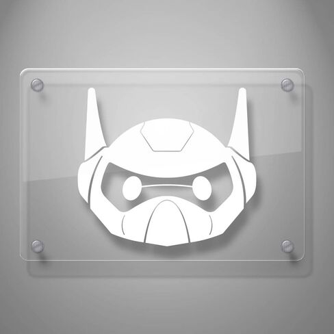 ملصق من الفينيل لرسومات Yoonek Big Hiro 6 Baymax # 874 (6 بوصة × 6.7 بوصة، أبيض) in Kuwait