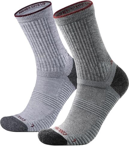 Juclise Lightweight Micro Crew Merino Wool Hiking Socks, Thin Breathable Seamless Anti-Blister Moisture Wicking Cushioned in Saudi Arabia