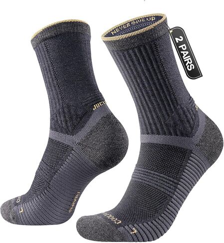 Juclise Lightweight Micro Crew Merino Wool Hiking Socks, Thin Breathable Seamless Anti-Blister Moisture Wicking Cushioned in Saudi Arabia